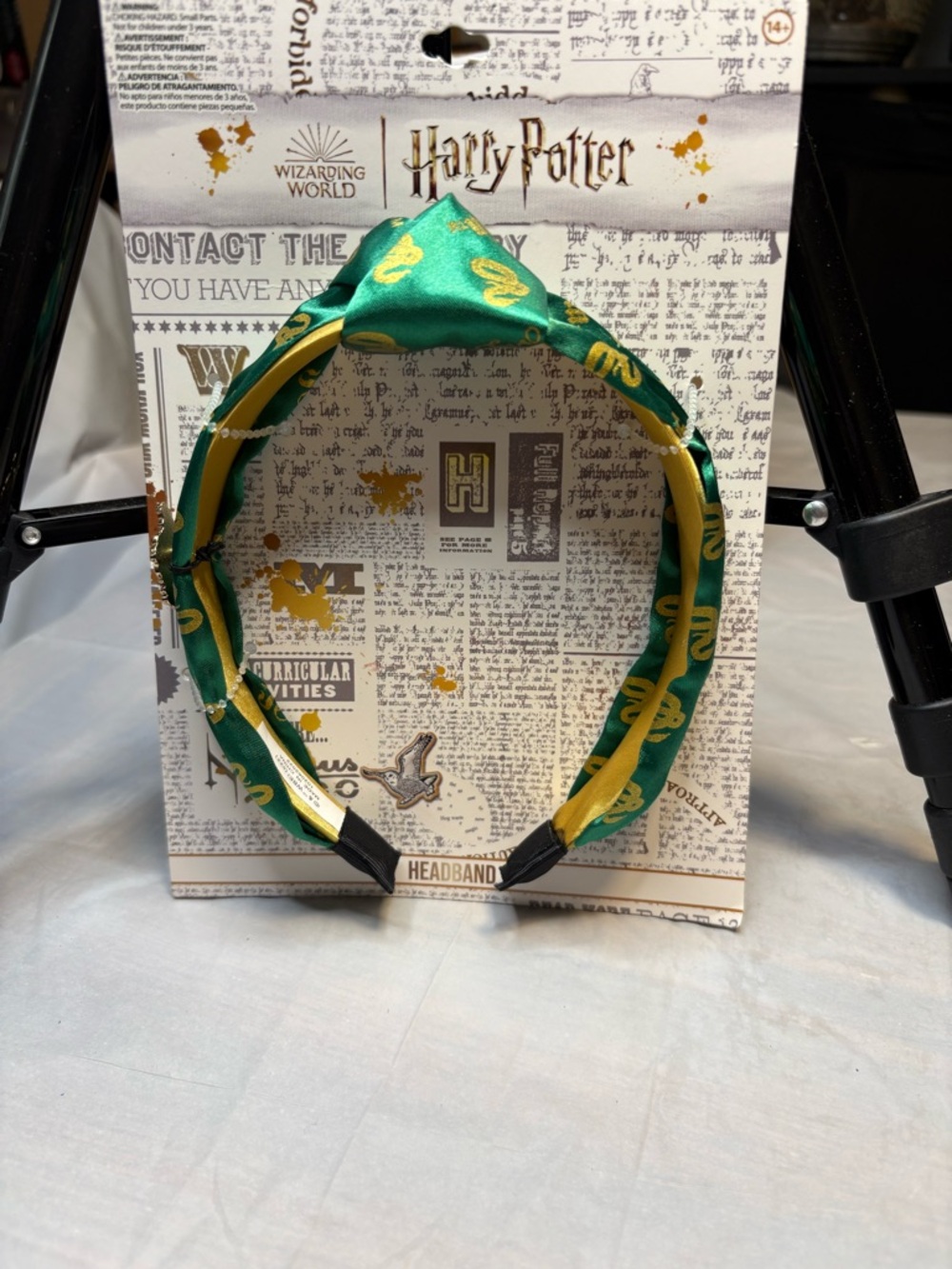 Harry Potter Slytherin Green & Gold Knotted Headband